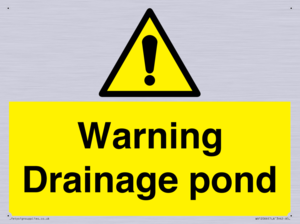 Warning Drainage pond